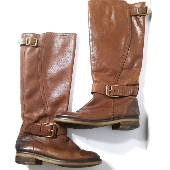 Lucky Brand Brown Leather Knee High Boots 6.5M - Picture 2 of 8